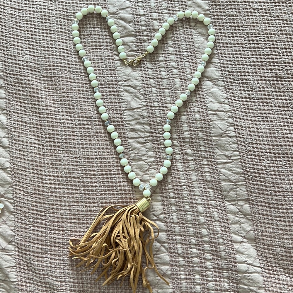 Suede tassel fashion necklace